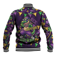Six Seven Alligator Mardi Gras Baseball Jacket 67 Gen Alpha Slang Carnival Beads