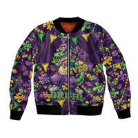 Six Seven Alligator Mardi Gras Bomber Jacket 67 Gen Alpha Slang Carnival Beads