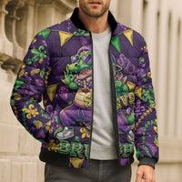 Six Seven Alligator Mardi Gras Bomber Puffer Jacket 67 Gen Alpha Slang Carnival Beads