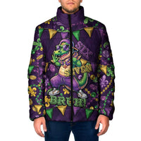 Six Seven Alligator Mardi Gras Padded Jacket 67 Gen Alpha Slang Carnival Beads