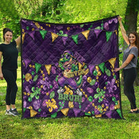 Six Seven Alligator Mardi Gras Quilt 67 Gen Alpha Slang Carnival Beads
