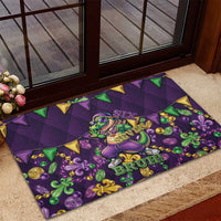 Six Seven Alligator Mardi Gras Rubber Doormat 67 Gen Alpha Slang Carnival Beads