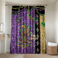 Voodoo Doll Mardi Gras Bathroom Set Throw Me Something Mister Glitter Effect