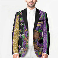 Voodoo Doll Mardi Gras Blazer Throw Me Something Mister Glitter Effect