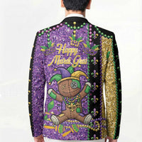 Voodoo Doll Mardi Gras Blazer Throw Me Something Mister Glitter Effect