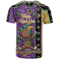Voodoo Doll Mardi Gras T Shirt Throw Me Something Mister Glitter Effect