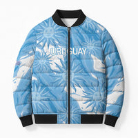 Uruguay 2026 Football Custom Bomber Puffer Jacket Vamos La Celeste Sol de Mayo Style