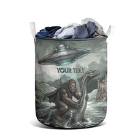 Bigfoot Loch Ness Monster UFO Believe Personalized Laundry Basket World Cryptids Gothic Style