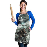 Bigfoot Loch Ness Monster UFO Believe Personalized Apron World Cryptids Gothic Style