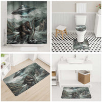 Bigfoot Loch Ness Monster UFO Believe Personalized Bathroom Set World Cryptids Gothic Style