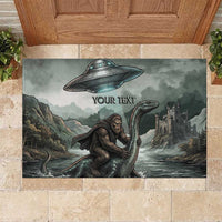 Bigfoot Loch Ness Monster UFO Believe Personalized Rubber Doormat World Cryptids Gothic Style