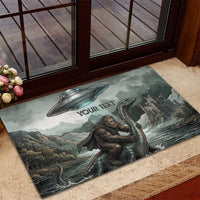 Bigfoot Loch Ness Monster UFO Believe Personalized Rubber Doormat World Cryptids Gothic Style