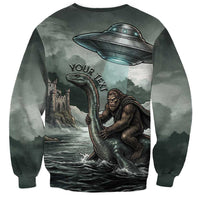 Bigfoot Loch Ness Monster UFO Believe Personalized Sweatshirt World Cryptids Gothic Style