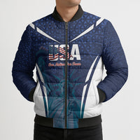 United States 2026 Soccer Custom Bomber Puffer Jacket Go USA One Nation One Team