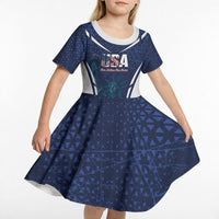 United States 2026 Soccer Custom Kid Short Sleeve Dress Go USA One Nation One Team