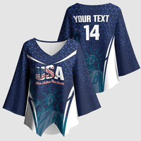 United States 2026 Soccer Custom Kimono Sleeve Blouse Go USA One Nation One Team