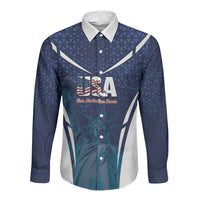 United States 2026 Soccer Custom Long Sleeve Button Shirt Go USA One Nation One Team