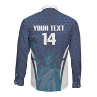 United States 2026 Soccer Custom Long Sleeve Button Shirt Go USA One Nation One Team
