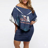 United States 2026 Soccer Custom Off Shoulder Short Dress Go USA One Nation One Team