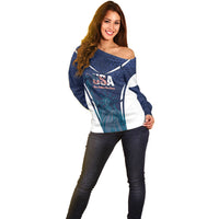 United States 2026 Soccer Custom Off Shoulder Sweater Go USA One Nation One Team
