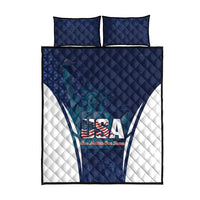 United States 2026 Soccer Quilt Bed Set Go USA One Nation One Team
