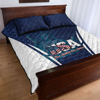 United States 2026 Soccer Quilt Bed Set Go USA One Nation One Team