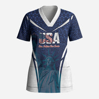 United States 2026 Soccer Custom Scrub Top Go USA One Nation One Team