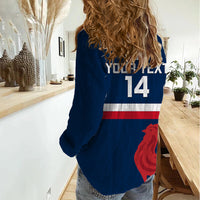 Personalised France Rugby Women Casual Shirt 2023 Allez Les Bleus World Cup - Wonder Print Shop