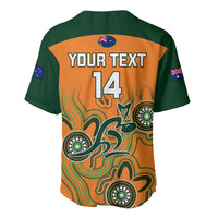Personalised Australia Rugby Baseball Jersey 2023 Go Wallabies Aboriginal World Cup - Wonder Print Shop