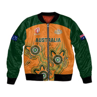 Personalised Australia Rugby Bomber Jacket 2023 Go Wallabies Aboriginal World Cup - Wonder Print Shop