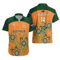 Personalised Australia Rugby Hawaiian Shirt 2023 Go Wallabies Aboriginal World Cup - Wonder Print Shop