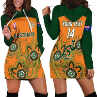 Personalised Australia Rugby Hoodie Dress 2023 Go Wallabies Aboriginal World Cup - Wonder Print Shop