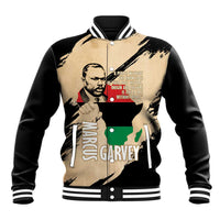 Marcus Garvey Day Baseball Jacket UNIA Flag Mix African Map - Wonder Print Shop