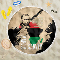 Marcus Garvey Day Beach Blanket UNIA Flag Mix African Map - Wonder Print Shop