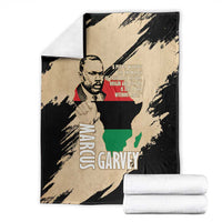 Marcus Garvey Day Blanket UNIA Flag Mix African Map - Wonder Print Shop