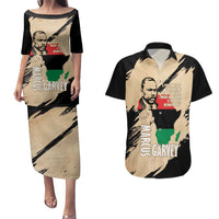Marcus Garvey Day Couples Matching Puletasi and Hawaiian Shirt UNIA Flag Mix African Map - Wonder Print Shop