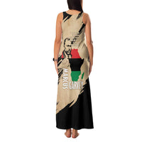 Marcus Garvey Day Family Matching Tank Maxi Dress and Hawaiian Shirt UNIA Flag Mix African Map - Wonder Print Shop