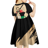 Marcus Garvey Day Kid Short Sleeve Dress UNIA Flag Mix African Map - Wonder Print Shop