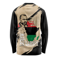 Marcus Garvey Day Long Sleeve Shirt UNIA Flag Mix African Map - Wonder Print Shop