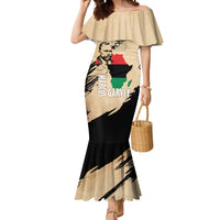 Marcus Garvey Day Mermaid Dress UNIA Flag Mix African Map - Wonder Print Shop