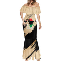 Marcus Garvey Day Mermaid Dress UNIA Flag Mix African Map - Wonder Print Shop