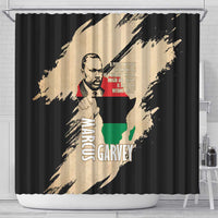 Marcus Garvey Day Shower Curtain UNIA Flag Mix African Map - Wonder Print Shop