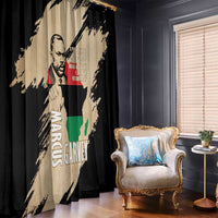 Marcus Garvey Day Window Curtain UNIA Flag Mix African Map - Wonder Print Shop