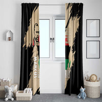 Marcus Garvey Day Window Curtain UNIA Flag Mix African Map - Wonder Print Shop