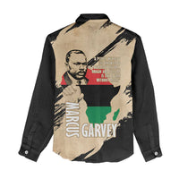 Marcus Garvey Day Women Casual Shirt UNIA Flag Mix African Map - Wonder Print Shop