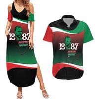 Marcus Garvey 1887 Couples Matching Summer Maxi Dress and Hawaiian Shirt African Map Curves Style - Wonder Print Shop