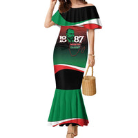 Marcus Garvey 1887 Family Matching Mermaid Dress and Hawaiian Shirt African Map Curves Style - Wonder Print Shop