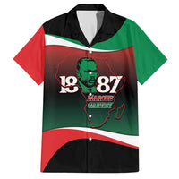 Marcus Garvey 1887 Family Matching Off The Shoulder Long Sleeve Dress and Hawaiian Shirt African Map Curves Style - Wonder Print Shop