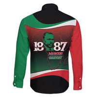 Marcus Garvey 1887 Family Matching Short Sleeve Bodycon Dress and Hawaiian Shirt African Map Curves Style - Wonder Print Shop