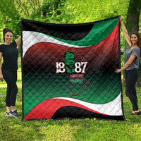 Marcus Garvey 1887 Quilt African Map Curves Style - Wonder Print Shop